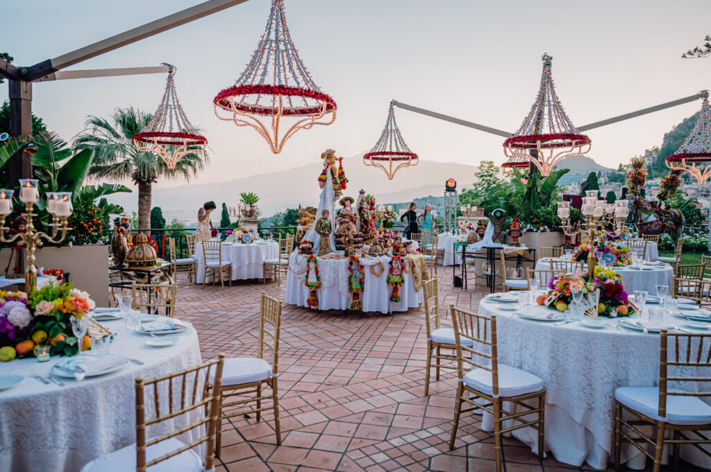 Wedding arrangement at Taormina luxury hotel